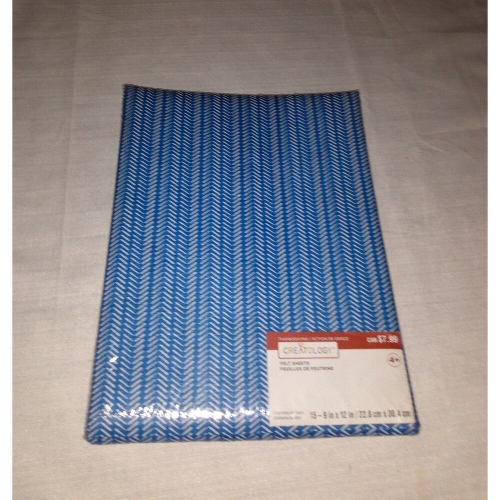 15 Felt Sheets for Crafting Thanksgiving theme blue 9x12 in